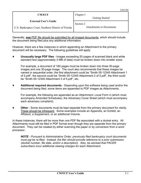Attachments To Documents Southern District Of Florida
