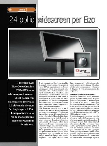 24 pollici widescreen per Eizo - Fotografia.it