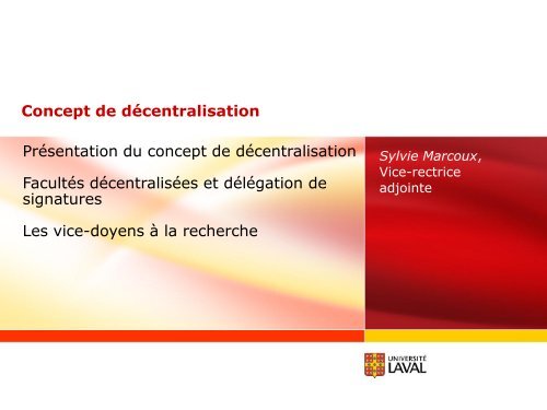 Accueil des nouveaux professeurs 2011 - Faculté des sciences de l ...