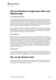 IVD und Flow Fact - Kooperation fuehrt zum ... - FlowFact AG