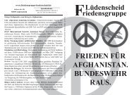 Flugblatt - Friedensgruppe Lüdenscheid