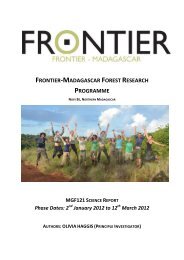 FRONTIER-MADAGASCAR FOREST RESEARCH PROGRAMME