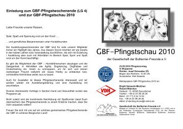 GBF-Pfingstschau 2010 - Gesellschaft der Bullterrier-Freunde e.V.