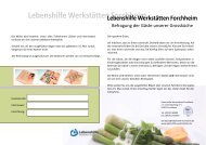 Lebenshilfe Werkstätten Forchheim