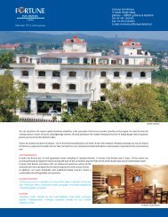 Hotel factsheet - Fortune Park Hotels