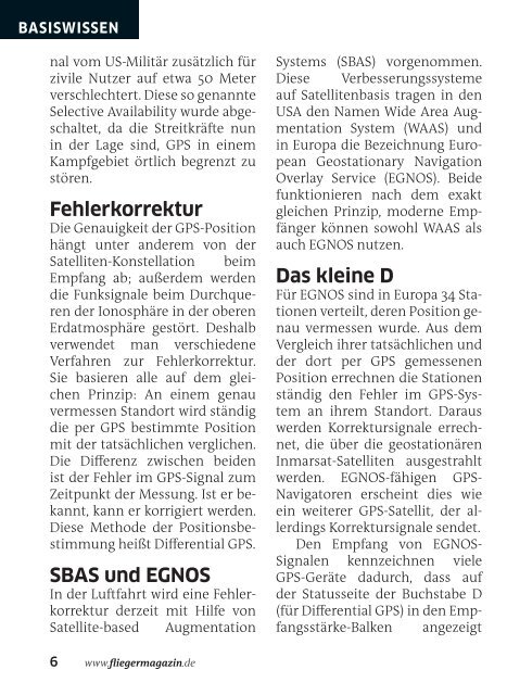 GPS-Navigation - Fliegermagazin