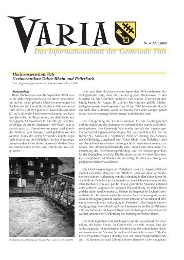 Das Informationsblatt der Gemeinde Vals