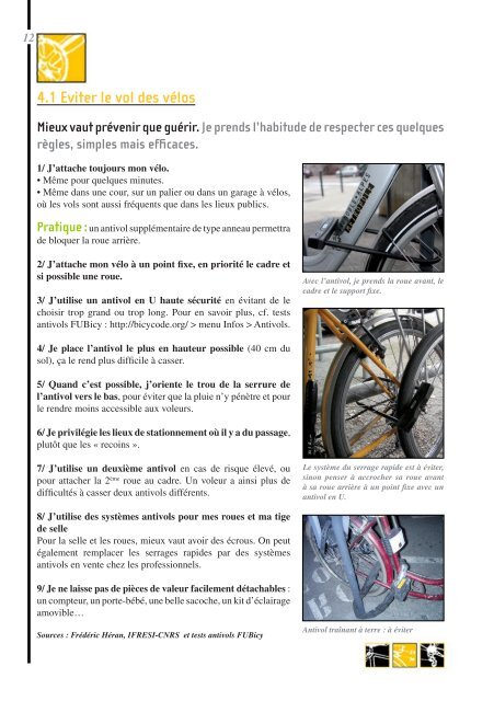 Petit guide pratique du cycliste urbain - Station Mobile