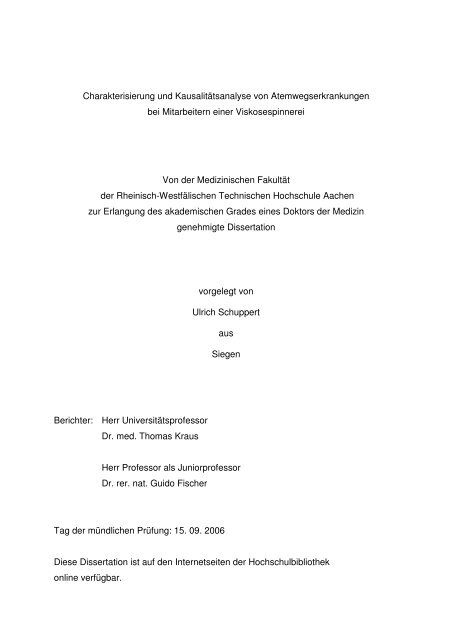Dissertation Ulrich Schuppert - RWTH Aachen University