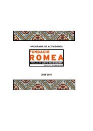 PROGRAMA DE ACTIVIDADES 2009-2010 - Fundació Romea