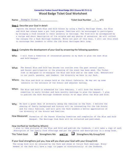 Wood Badge Ticket Worksheet Template - Worksheet List