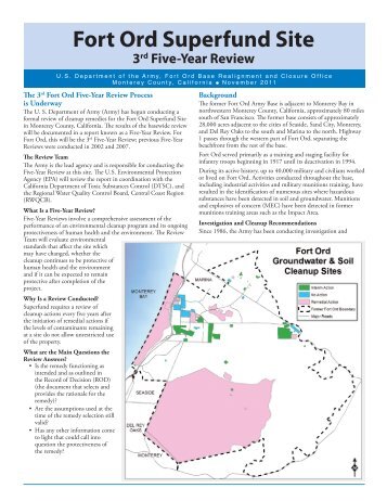 Fort Ord Superfund Site - Former Fort Ord - Environmental Cleanup