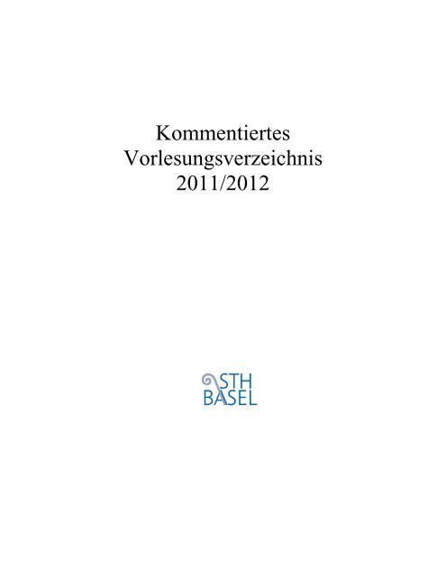 Kommentiertes Vorlesungsverzeichnis 2011/2012