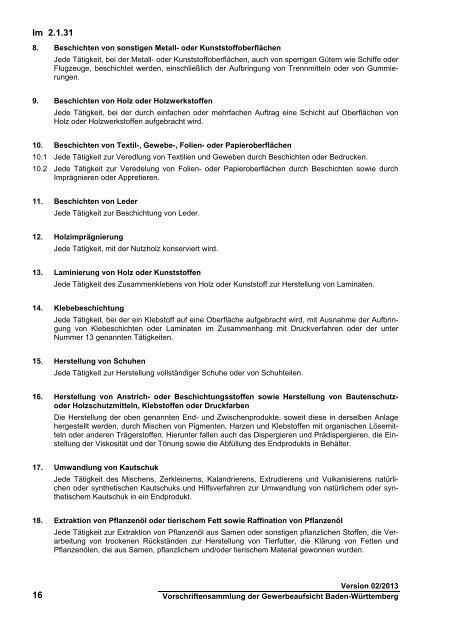 31. Verordnung zur Durchführung des Bundes - Gewerbeaufsicht ...