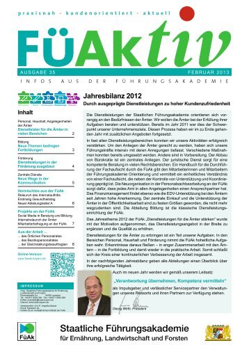 Jahresbilanz 2012 - Staatliche Führungsakademie - Bayern