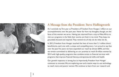 2012 Annual Report - Freedom from Hunger