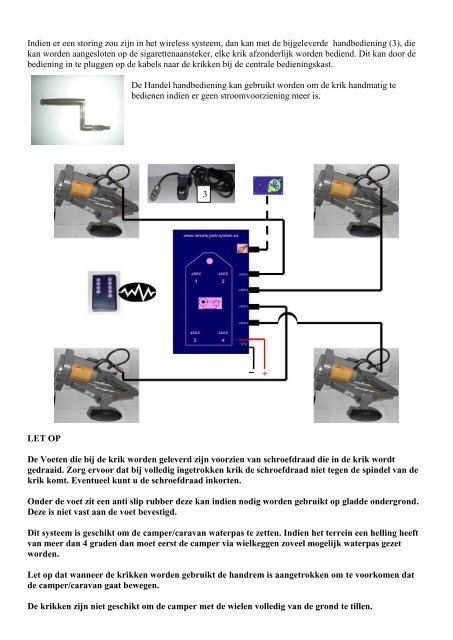 Inbouw aanwijzing Remote-Jack-System - Gaswinkel