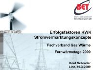Erfolgsfaktoren KWK/Stromvermarktungskonzepte - Fachverband ...