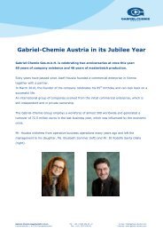 Gabriel-Chemie Austria in its Jubilee Year