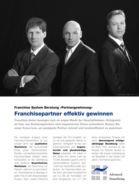 PARTNERGEWINNUNG - Franchise System Beratung® - Johannes ...