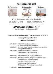 Pfarrnachrichten vom 20.08. bis 04.09.2011 - Frauenchor Fuhrbach