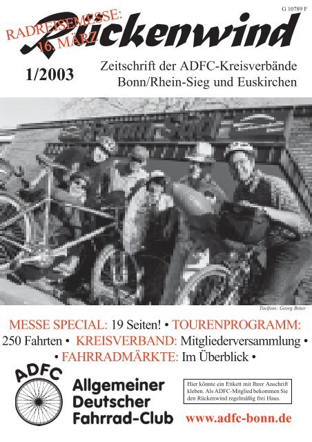1/2003 - ADFC Bonn/Rhein-Sieg - (ADFC), Kreisverband Bonn ...