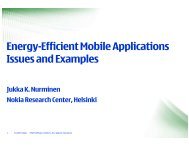 Energy-Efficient Mobile Applications - Issues and Examples - Fruct.org