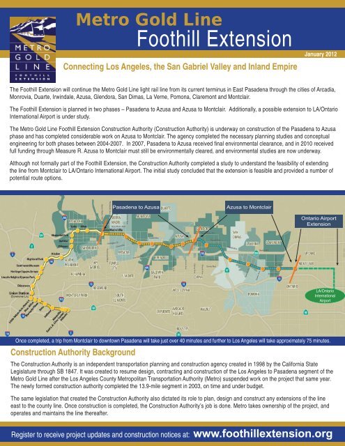 Project Fact Sheet - Metro Gold Line