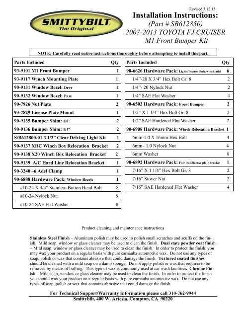 612850 Inst 2 12 13 Pdf Toyota Fj Cruiser Community