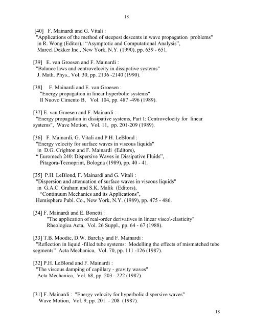 complete list of publications - FRActional CALculus MOdelling