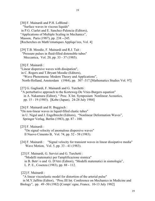 complete list of publications - FRActional CALculus MOdelling