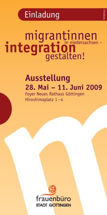 Ausstellung Einladung - Frauenbüro - Stadt Göttingen