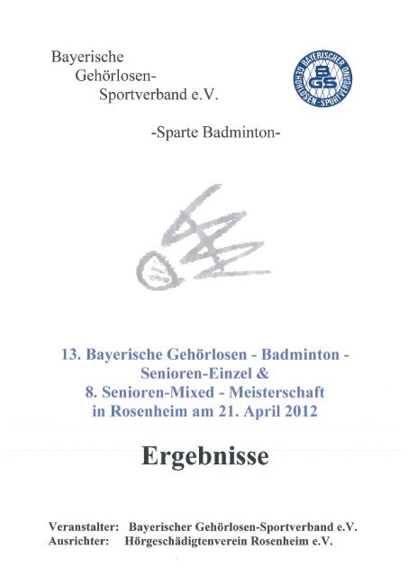 Bayerischer Gehorlosen - Sportverband ev Sparte Badminton