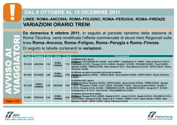 Linee Roma - Ancona;Roma - FSNews