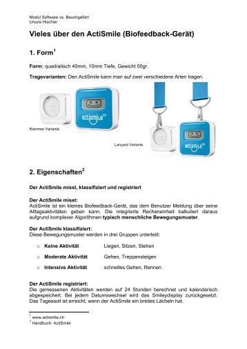 Vieles über den ActiSmile (Biofeedback-Gerät) 1. Form1 - fri-tic