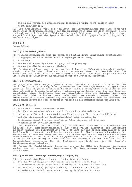 Sozialgesetzbuch (SGB) Drittes Buch (III) - Arbeitsförderung - (Artikel ...