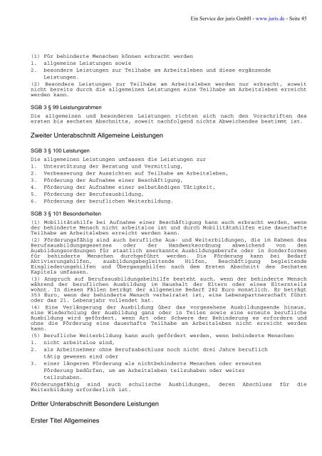 Sozialgesetzbuch (SGB) Drittes Buch (III) - Arbeitsförderung - (Artikel ...