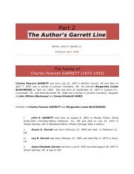 Part 2 The Author's Garrett Line - Garrett Family Genealogy