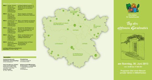 Tag der offenen Gartentür in Mittelfranken Amt für Ernährung