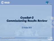 CryoSat-2 Commissioning Results Review - ESA