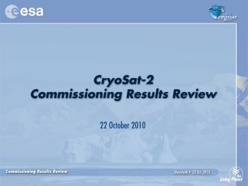 CryoSat-2 Commissioning Results Review - ESA