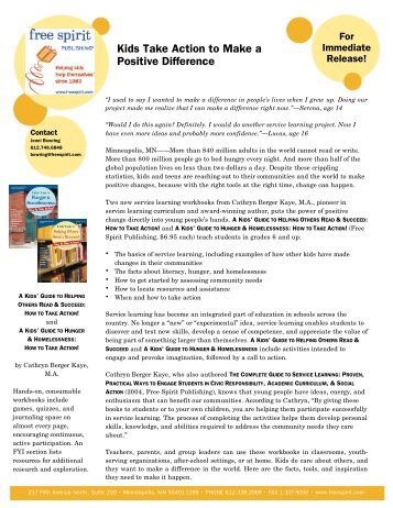 Kids Take Action to Make a Positive Difference - Free Spirit Publishing