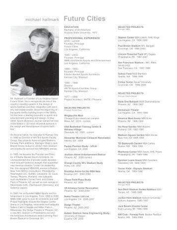 Page biography for Michael Hallmark - Future Cities