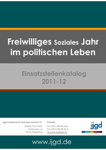 Freiwilliges Soziales Jahr im politischen Leben - freiwilligdabei.de