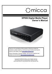 Micca EP950 User's Manual - Micca Store!