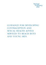 guidance for developing contraception and sexual health advice ...