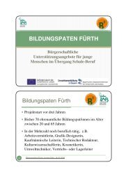 BILDUNGSPATEN FÜRTH - Forum Bildungspolitik