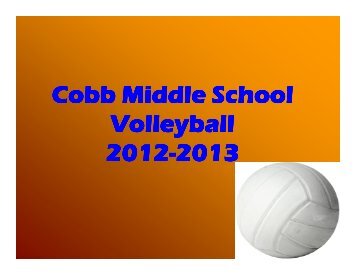 Cobb Middle School Volleyball 2012-2013 - Frisco ISD