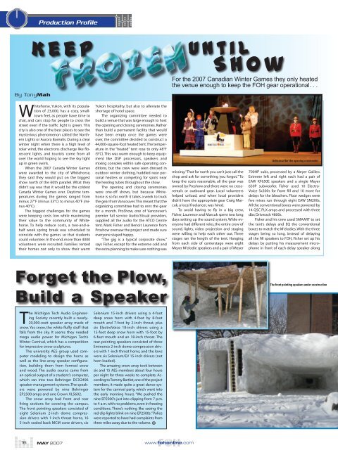 May Issue - FOH Online