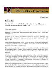 Referendum - FW de Klerk Foundation